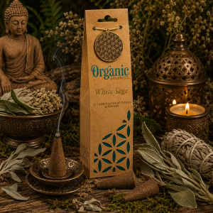 Cônes d&rsquo;Encens Organic Goodness Sauge Blanche